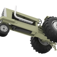 Vintage Pulling tractor Version 2 Scale 1:25 - Thumbnail 3