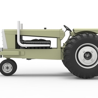 Vintage Pulling tractor Version 2 Scale 1:25 - Thumbnail 9