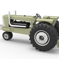 Vintage Pulling tractor Version 2 Scale 1:25 - Thumbnail 12