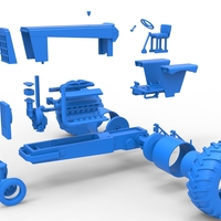 Vintage Pulling tractor Version 2 Scale 1:25 - Thumbnail 20