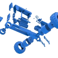 Vintage Pulling tractor Version 2 Scale 1:25 - Thumbnail 22