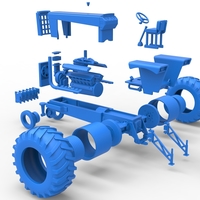 Vintage Pulling tractor Version 2 Scale 1:25 - Thumbnail 24