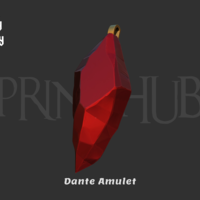 Dante Amulet Necklace Devil may cry Anime 2025 for cosplay stl - Thumbnail 5