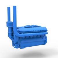 Engine V12 for pulling tractor Version 3 Scale 1:25 - Thumbnail 1