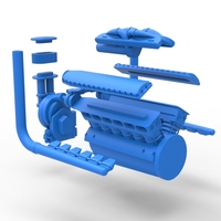 Engine V12 for pulling tractor Version 3 Scale 1:25 - Thumbnail 19