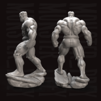 Red Hulk FREE 3D Print model - Thumbnail 2