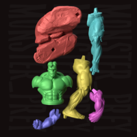 Red Hulk FREE 3D Print model - Thumbnail 5