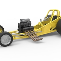 Vintage Funny Car Base Scale 1:25 - Thumbnail 1