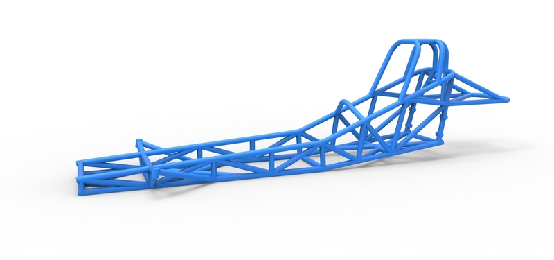 Frame of Vintage Funny Car Scale 1:25