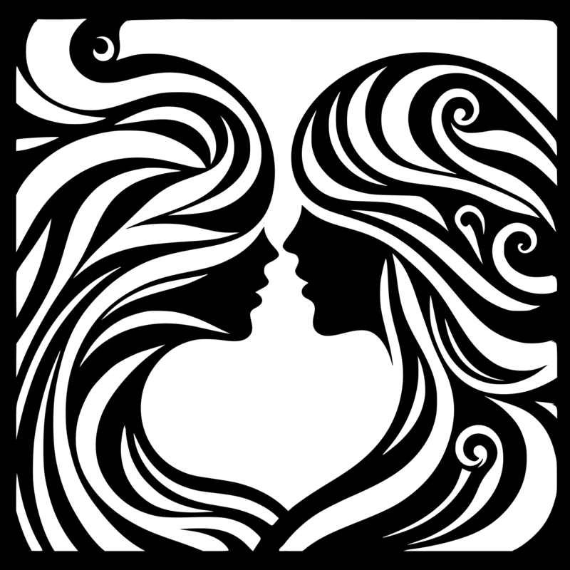 Two Faces in Love Art Wall Decor