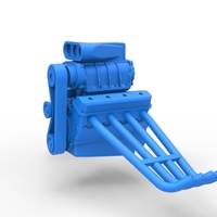 Engine of Vintage Funny Car Scale 1:25 - Thumbnail 1