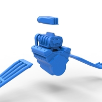 Engine of Vintage Funny Car Scale 1:25 - Thumbnail 16