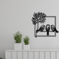 Birds on a Tree Branch Wall Decor - Thumbnail 1