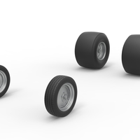 Wheel Set of Vintage Funny Car Scale 1:25 - Thumbnail 2