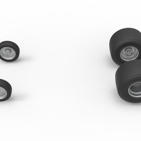 Wheel Set of Vintage Funny Car Scale 1:25 - Thumbnail 6