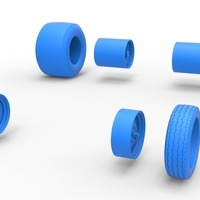 Wheel Set of Vintage Funny Car Scale 1:25 - Thumbnail 9