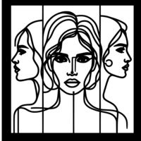 Three Faces Wall Art - Thumbnail 2
