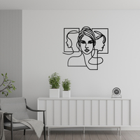 Continuous Line Female Portrait - Thumbnail 3