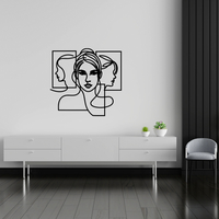 Continuous Line Female Portrait - Thumbnail 5