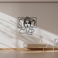 Continuous Line Female Portrait - Thumbnail 6