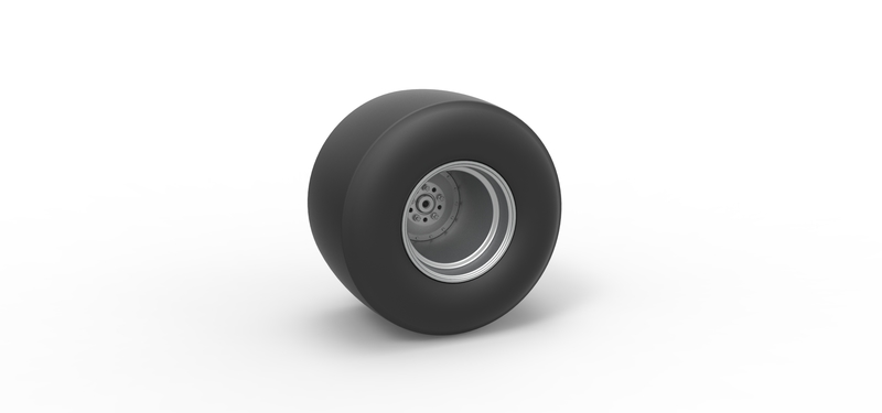 Rear wheel of Vintage Funny Car Scale 1:25