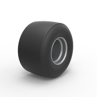 Rear wheel of Vintage Funny Car Scale 1:25 - Thumbnail 2