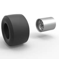 Rear wheel of Vintage Funny Car Scale 1:25 - Thumbnail 10