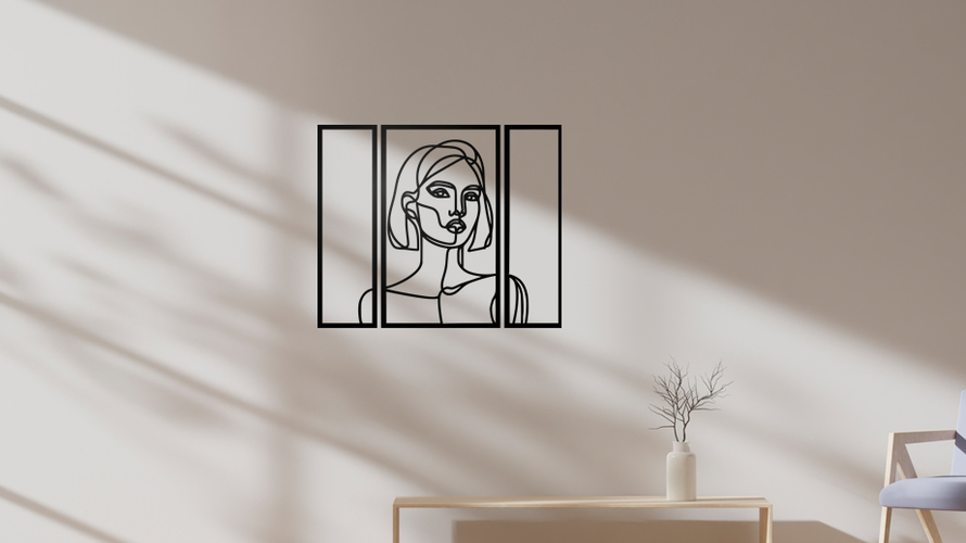 Minimalist Woman Line Art Wall Decor