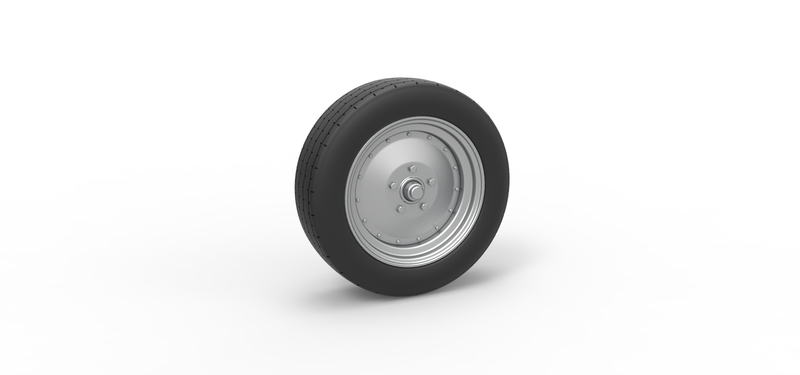 Front wheel of Vintage Funny Car Scale 1:25