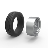 Front wheel of Vintage Funny Car Scale 1:25 - Thumbnail 9