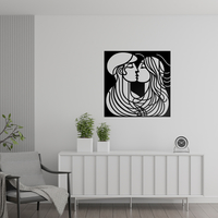 Kissing Couple Wall Decor - Thumbnail 1