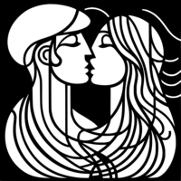 Kissing Couple Wall Decor - Thumbnail 2