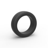 Front tire of Vintage Funny Car Scale 1:25 - Thumbnail 1