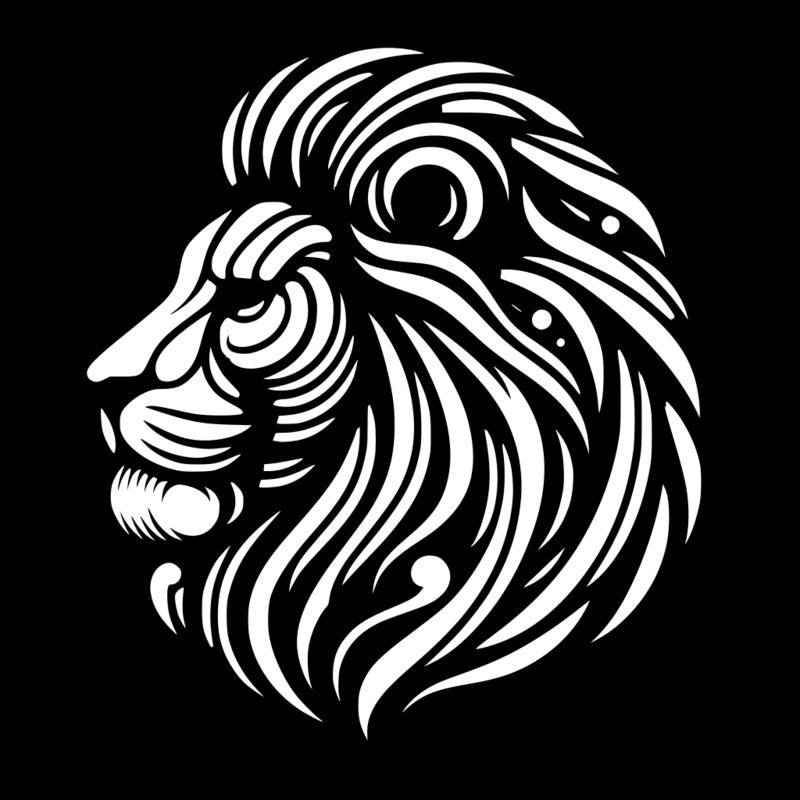 Stylized Lion Head Wall Decor