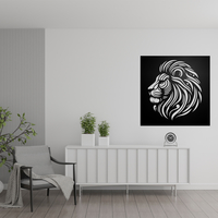Stylized Lion Head Wall Decor - Thumbnail 3