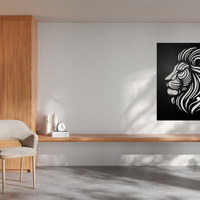 Stylized Lion Head Wall Decor - Thumbnail 4