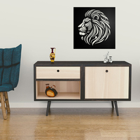 Stylized Lion Head Wall Decor - Thumbnail 6