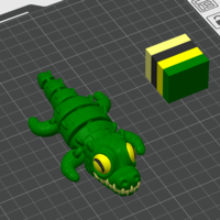 flexi crocodile- print in place- multicolor-3mf - Thumbnail 1