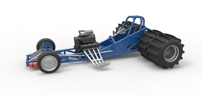 Vintage Funny Car Base for Sand drag racing Scale 1:25