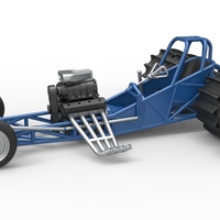 Vintage Funny Car Base for Sand drag racing Scale 1:25 - Thumbnail 1