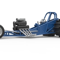 Vintage Funny Car Base for Sand drag racing Scale 1:25 - Thumbnail 2