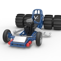 Vintage Funny Car Base for Sand drag racing Scale 1:25 - Thumbnail 5