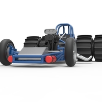 Vintage Funny Car Base for Sand drag racing Scale 1:25 - Thumbnail 6