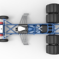 Vintage Funny Car Base for Sand drag racing Scale 1:25 - Thumbnail 11