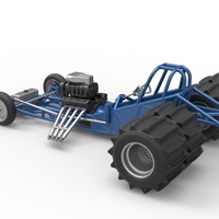 Vintage Funny Car Base for Sand drag racing Scale 1:25 - Thumbnail 12