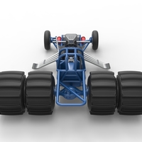 Vintage Funny Car Base for Sand drag racing Scale 1:25 - Thumbnail 16