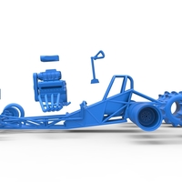 Vintage Funny Car Base for Sand drag racing Scale 1:25 - Thumbnail 21