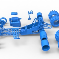 Vintage Funny Car Base for Sand drag racing Scale 1:25 - Thumbnail 22