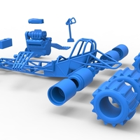 Vintage Funny Car Base for Sand drag racing Scale 1:25 - Thumbnail 23