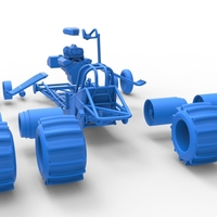 Vintage Funny Car Base for Sand drag racing Scale 1:25 - Thumbnail 24